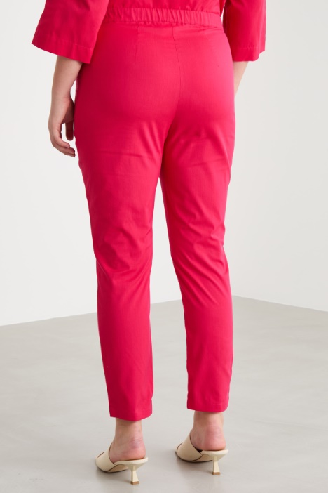 Pantalone skinny in popeline