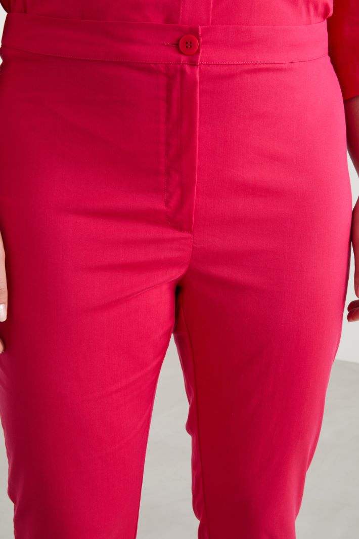 Skinny trousers in cotton poplin Intrend - 3