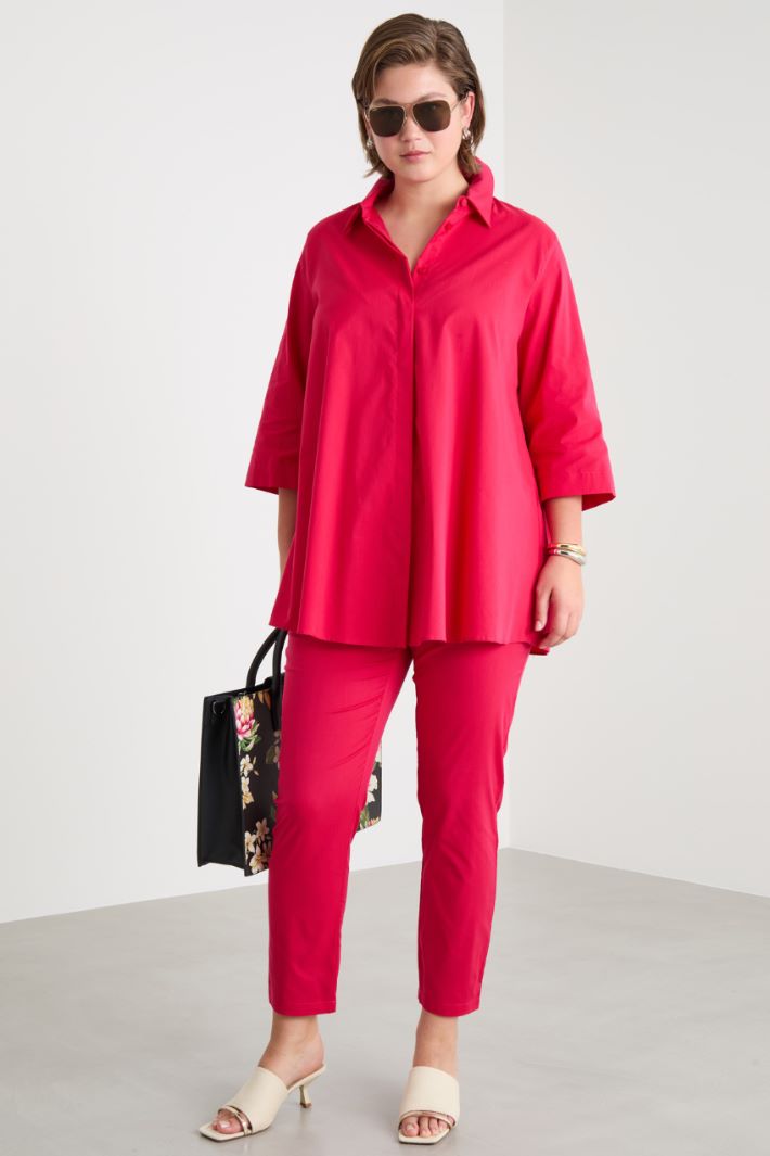 Skinny trousers in cotton poplin Intrend