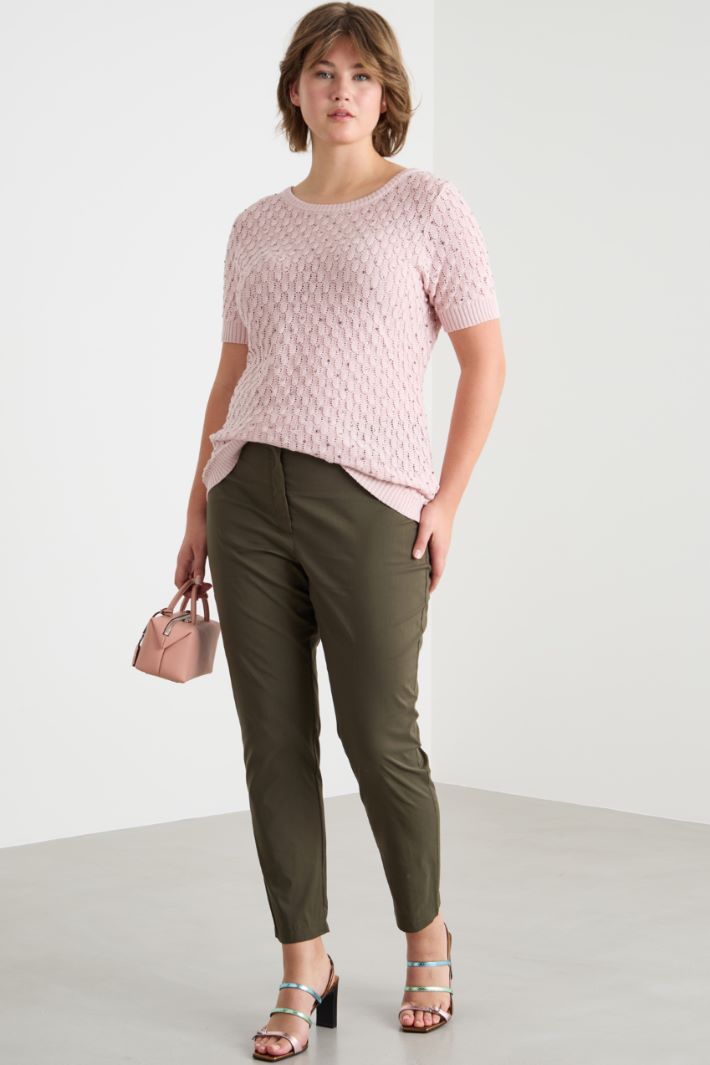 Skinny trousers in cotton poplin Intrend