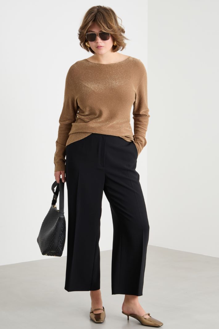 Straight-leg cady trousers Intrend