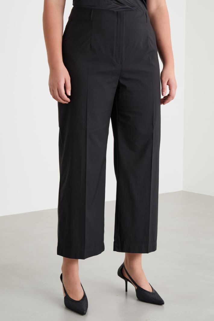 Pantalone crop in popeline Intrend - 2