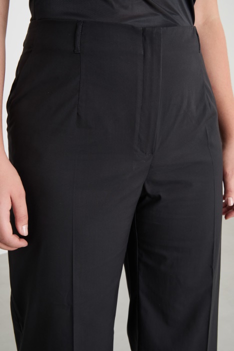 Pantalone crop in popeline