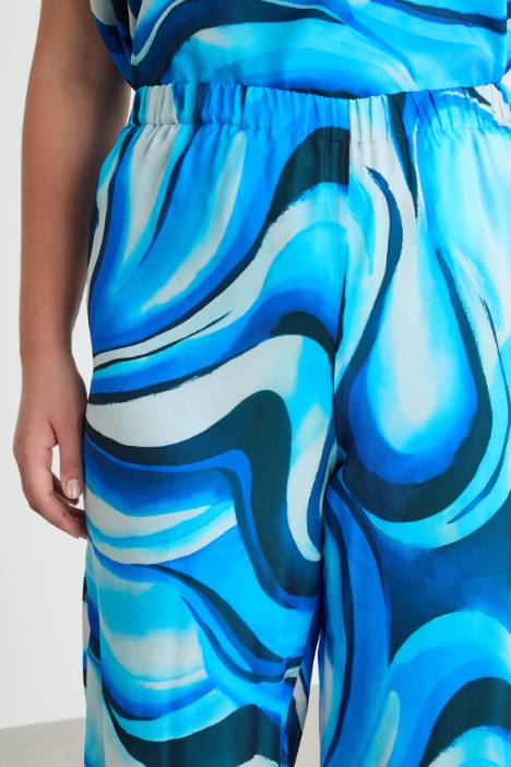 Pantalone fluido in georgette