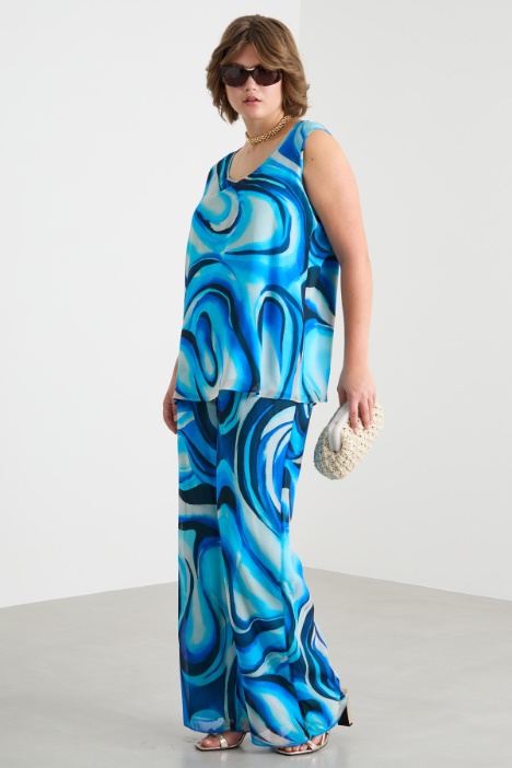 Flowing georgette trousers Intrend