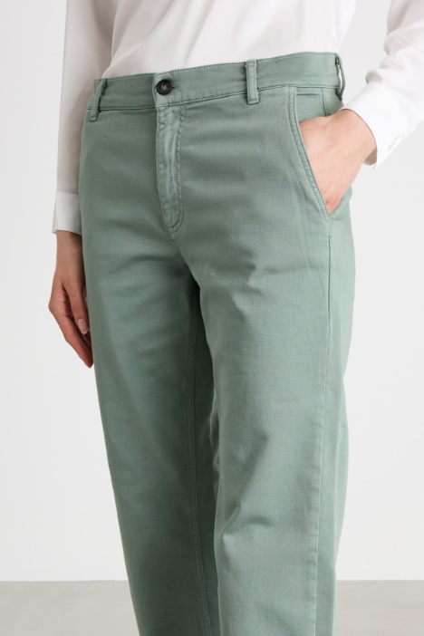 Pantalones rectos efecto felpa