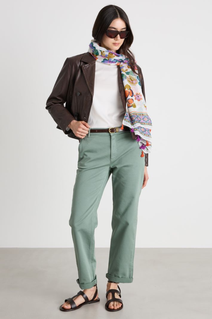 Pantaloni dritti effetto felpa Intrend