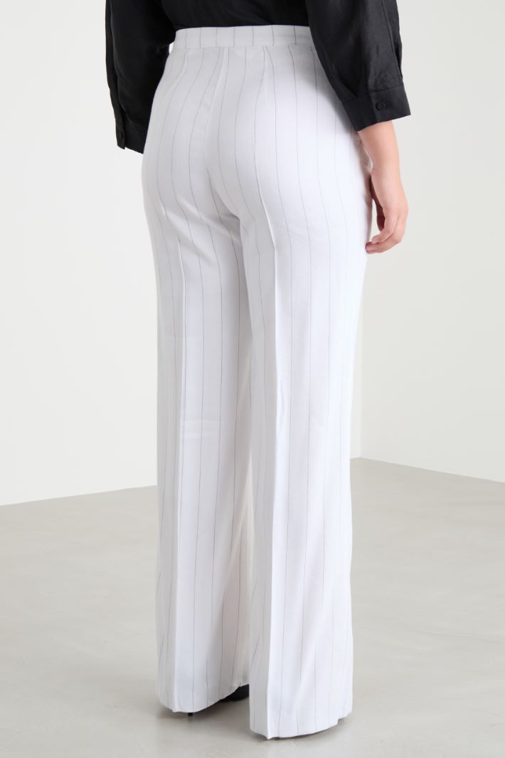 Pinstriped twill trousers Intrend - 4