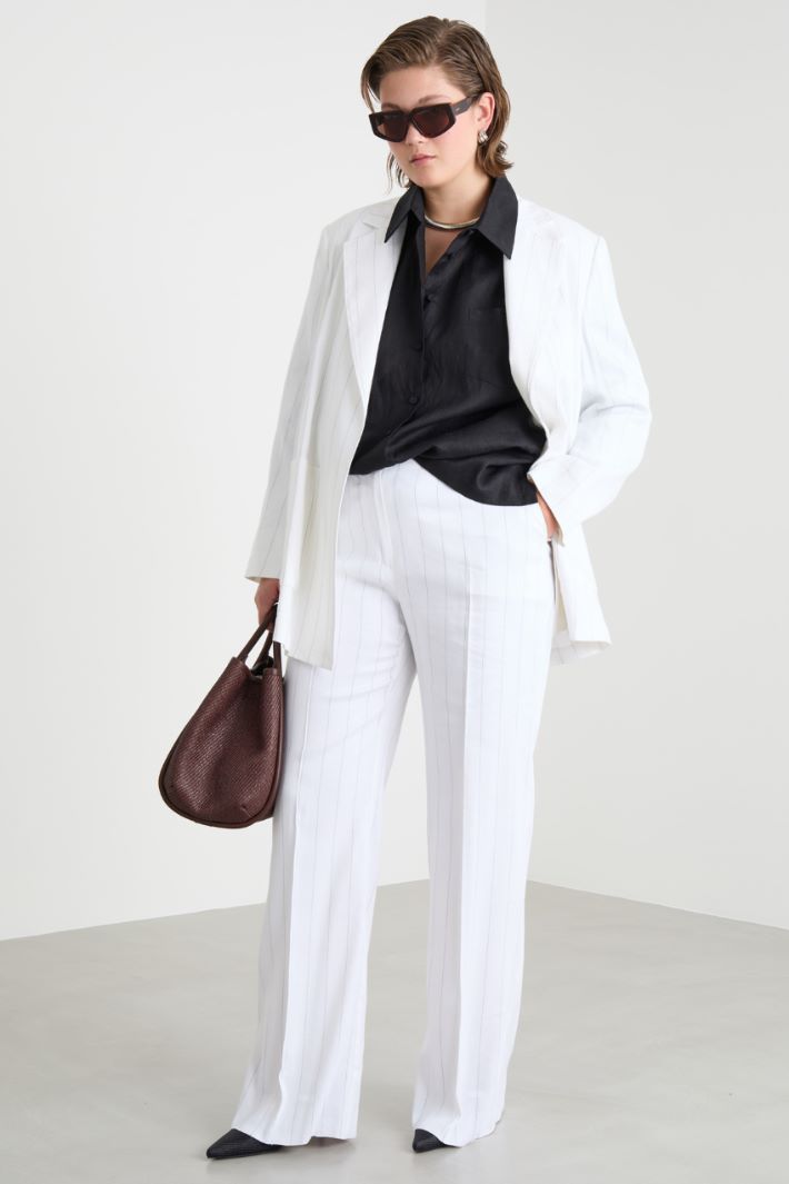 Pinstriped twill trousers Intrend