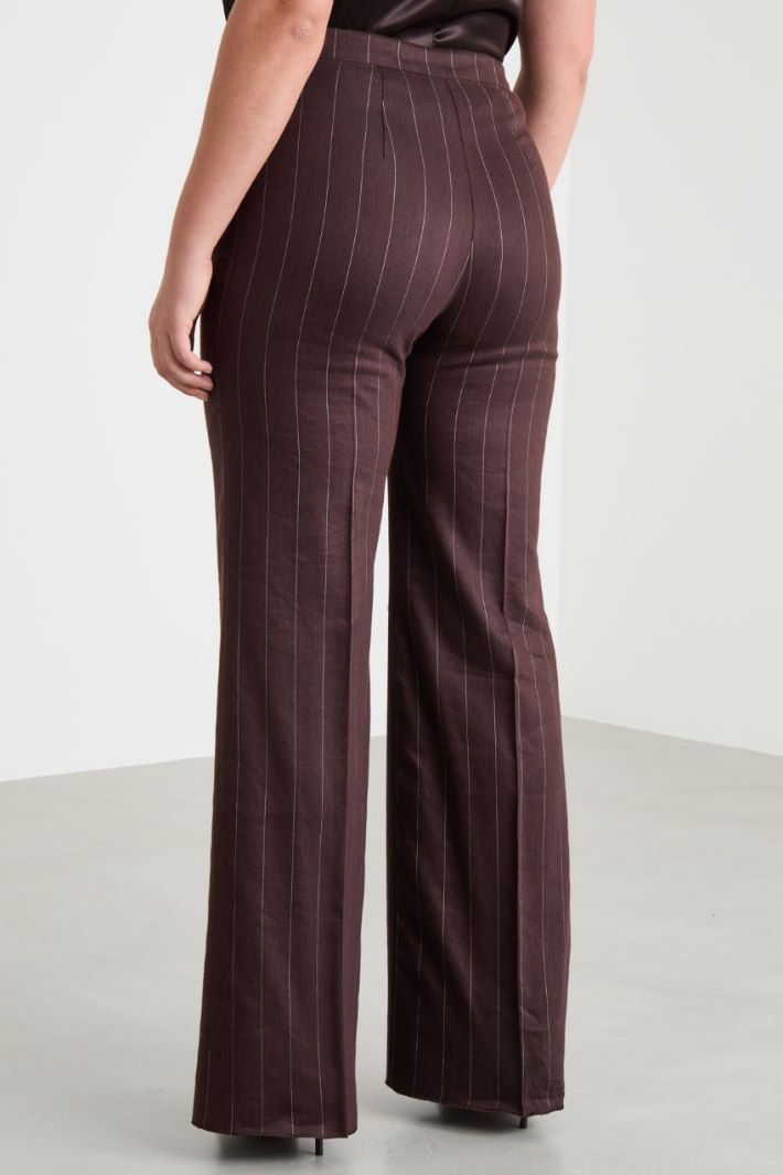 Pinstriped twill trousers Intrend - 4
