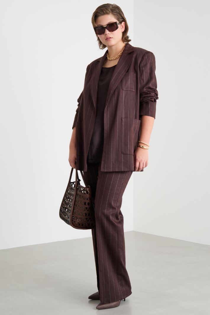 Pinstriped twill trousers Intrend