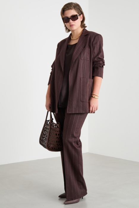 Pinstriped twill trousers Intrend