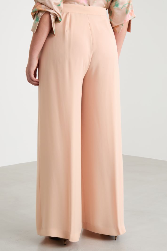 Lightweight cady palazzo trousers Intrend - 4