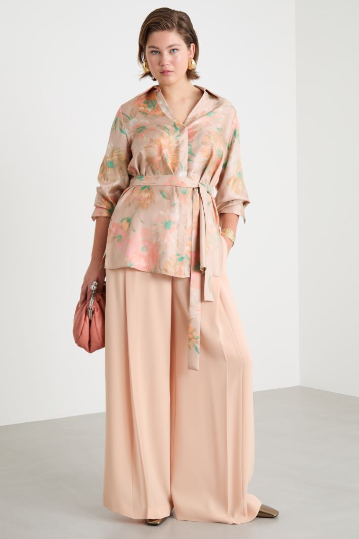 Lightweight cady palazzo trousers Intrend