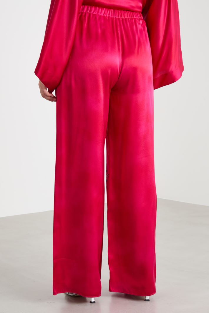 Placement print wide-leg trousers Intrend - 4