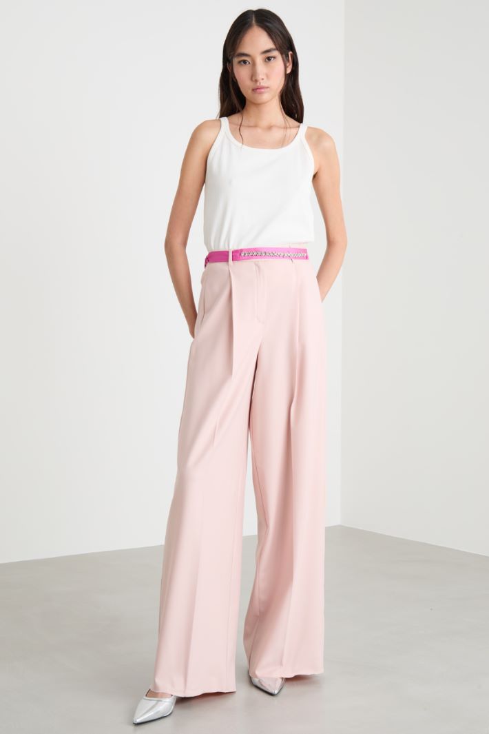 Pleated palazzo trousers Intrend
