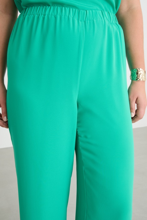 Pantalone fluido in georgette