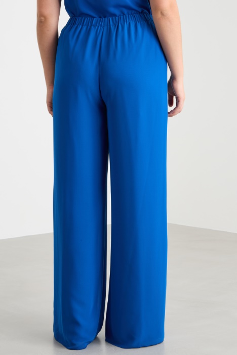 Pantalone fluido in georgette