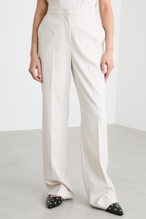 Pantalone in tessuto fluido stretch