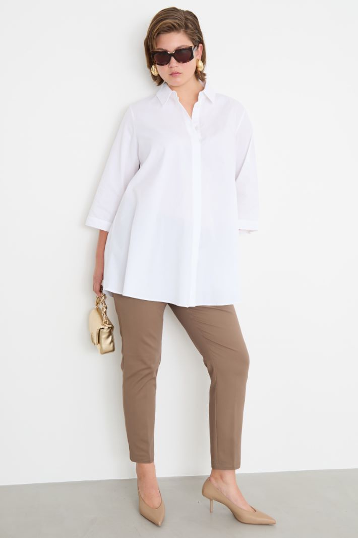 Slim-fit double canvas trousers Intrend