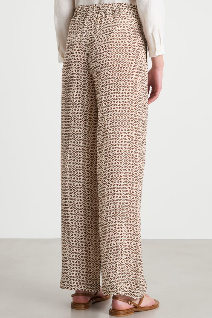 Printed wide-leg trousers Intrend - 4