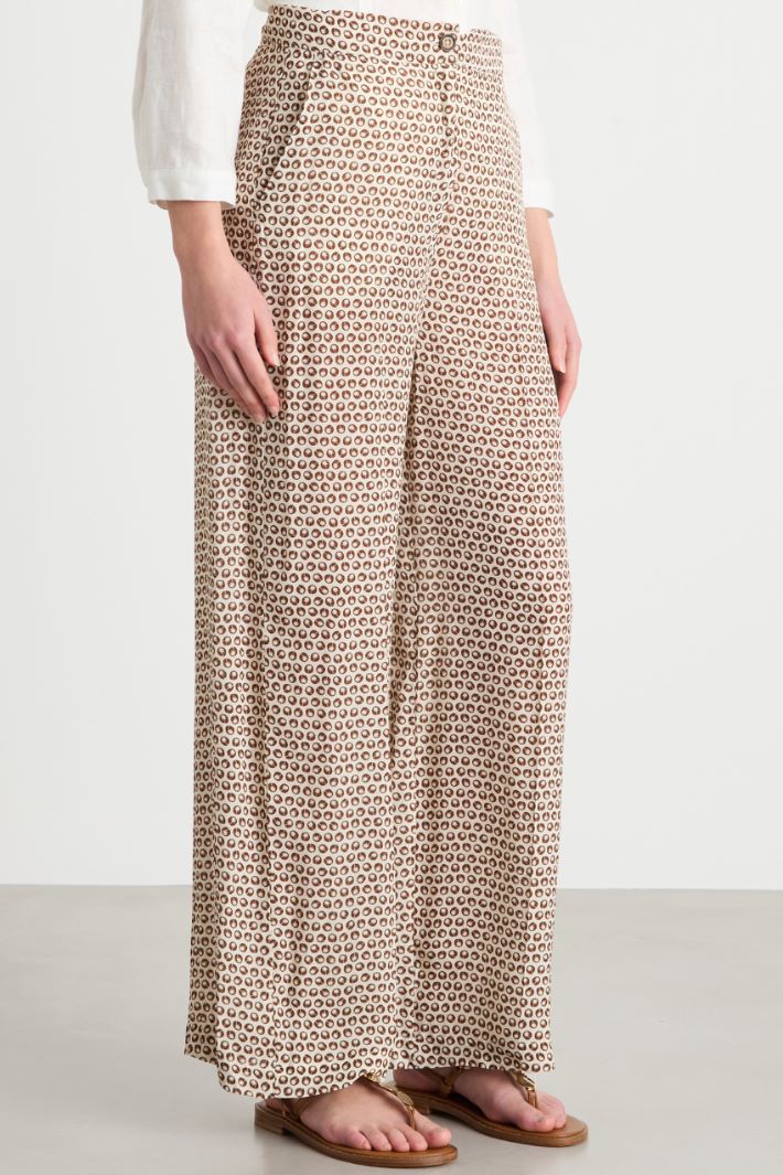 Printed wide-leg trousers Intrend - 2