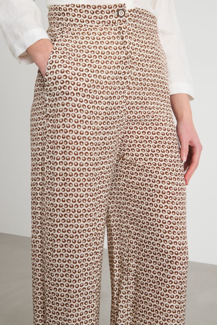 Printed wide-leg trousers Intrend - 3