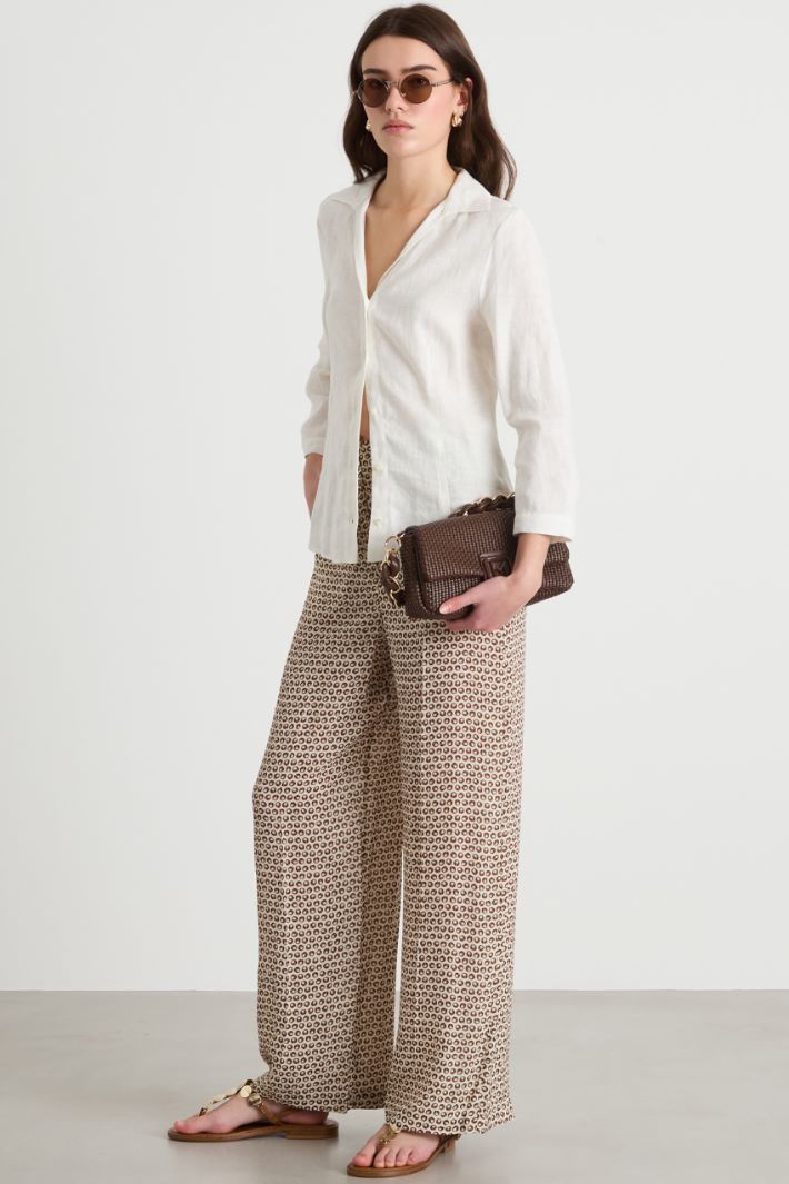 Printed wide-leg trousers Intrend