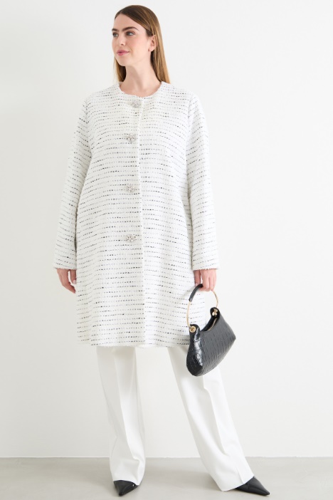 Pantalone stretch con nervatura