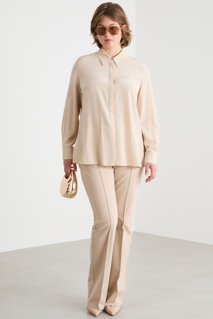 Pintuck stretch trousers Intrend