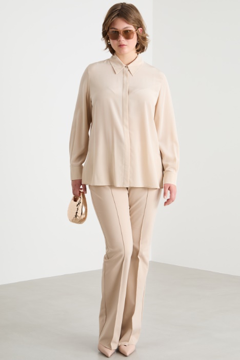 Pintuck stretch trousers Intrend