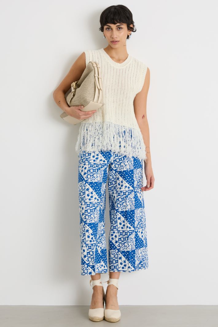 Cropped wide-leg trousers Intrend