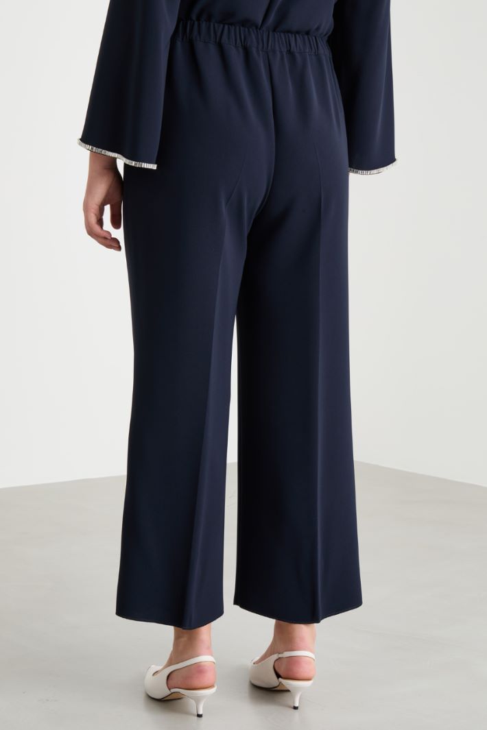 Pintucked Stretch Cady Trousers Intrend - 4