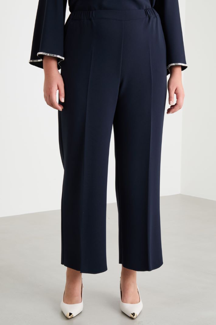 Pintucked Stretch Cady Trousers Intrend - 2