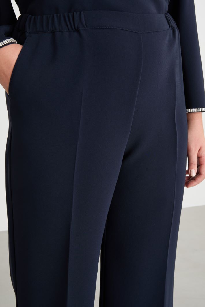 Pintucked Stretch Cady Trousers Intrend - 3