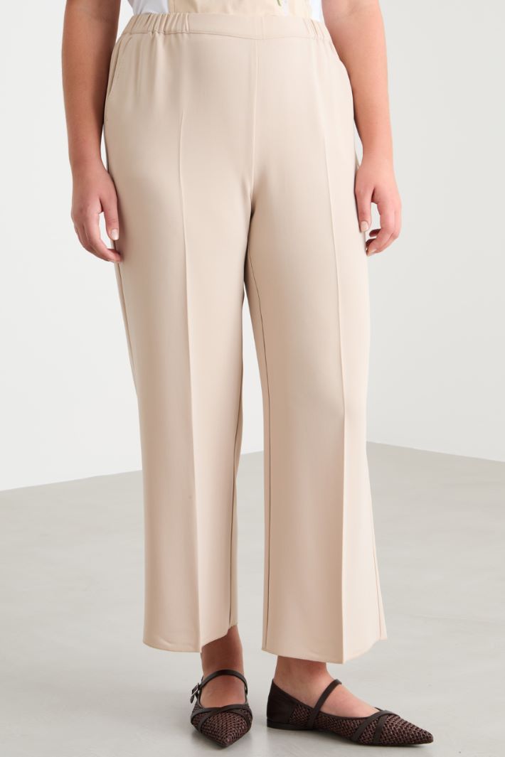 Pintucked Stretch Cady Trousers Intrend - 2