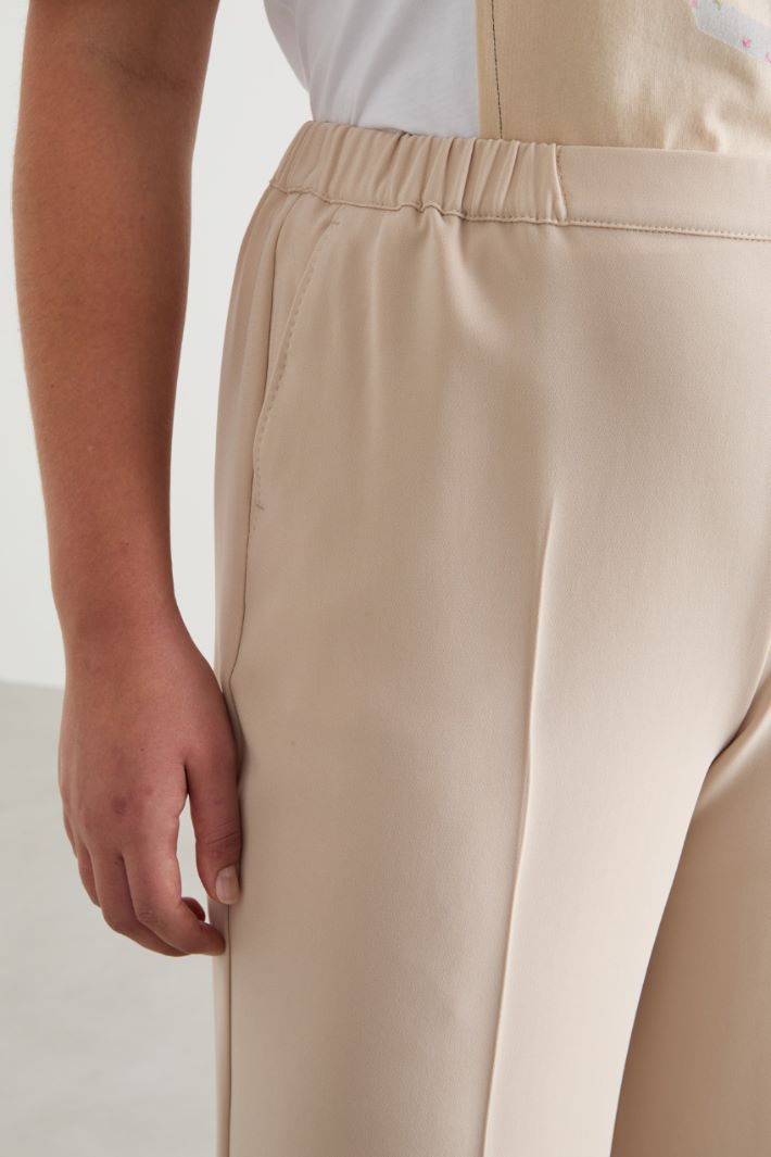 Pintucked Stretch Cady Trousers Intrend - 3