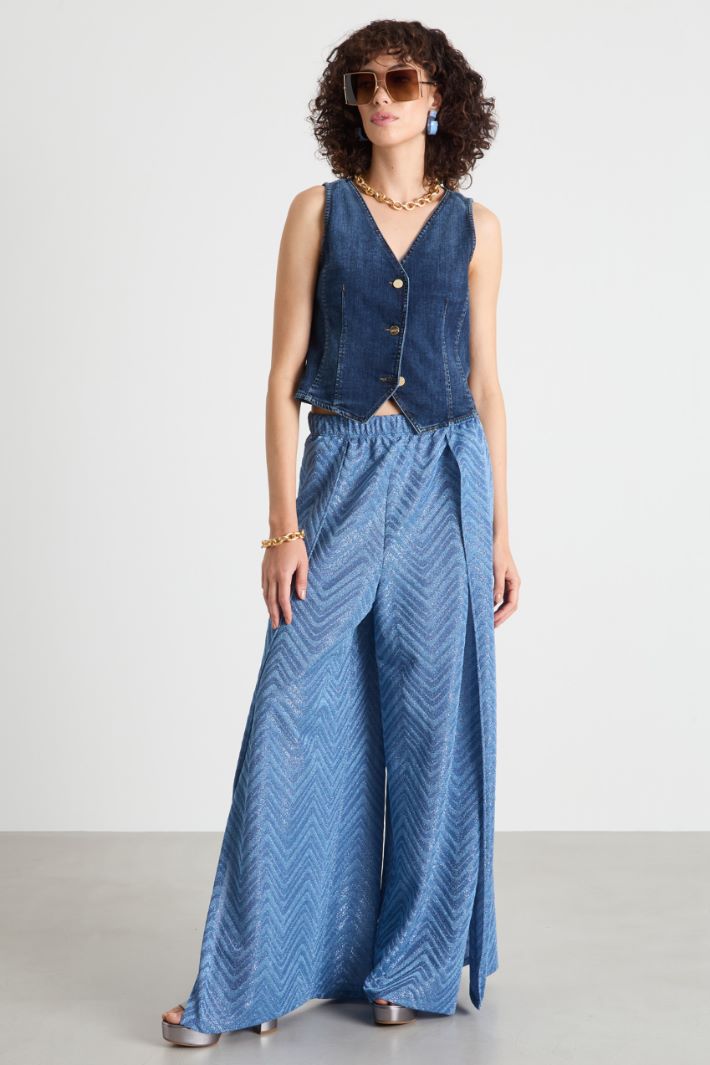 Fitted denim waistcoat Intrend