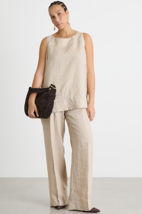 Top in tela con spacchi Intrend