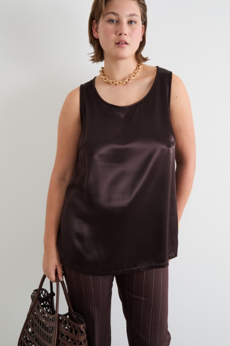 Satin top Intrend