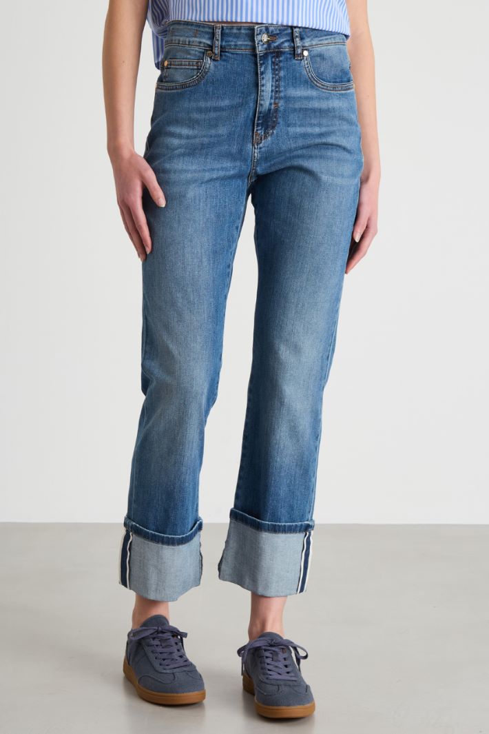 Jeans dritto con risvolto alto Intrend - 2