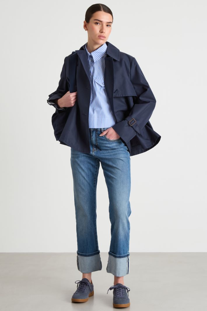 Jeans dritto con risvolto alto Intrend