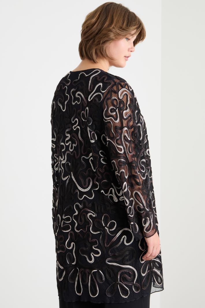 Embroidered tulle top Intrend - 4