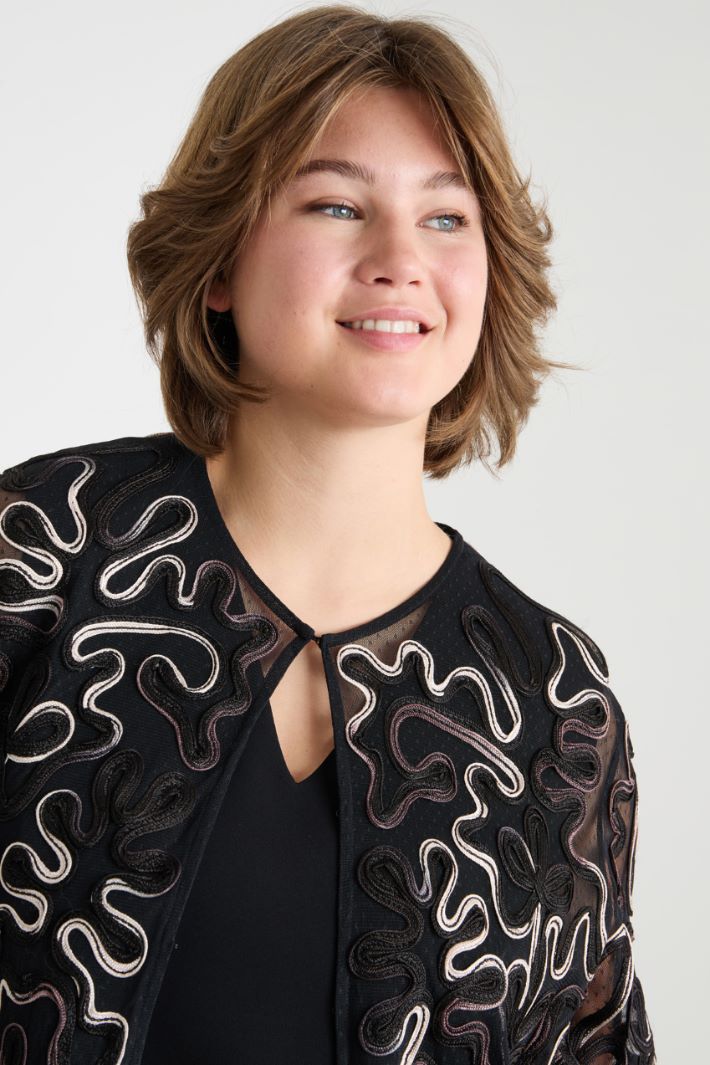 Embroidered tulle top Intrend - 3