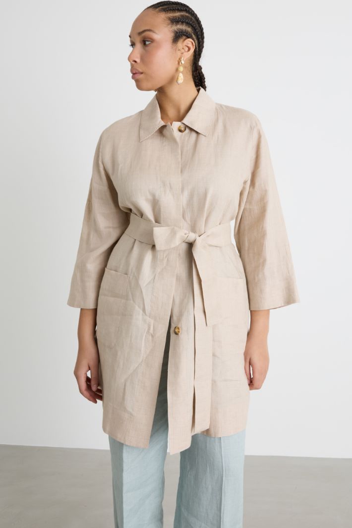 Casacca in tela con cintura Intrend - 2