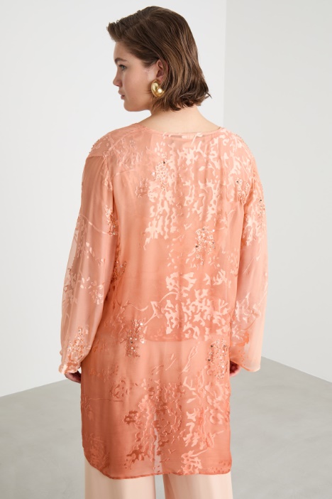 Casacca in raso dévoré