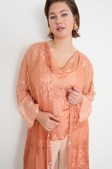 Casacca in raso dévoré