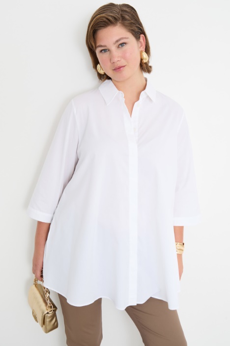Flounce-back poplin blouse Intrend