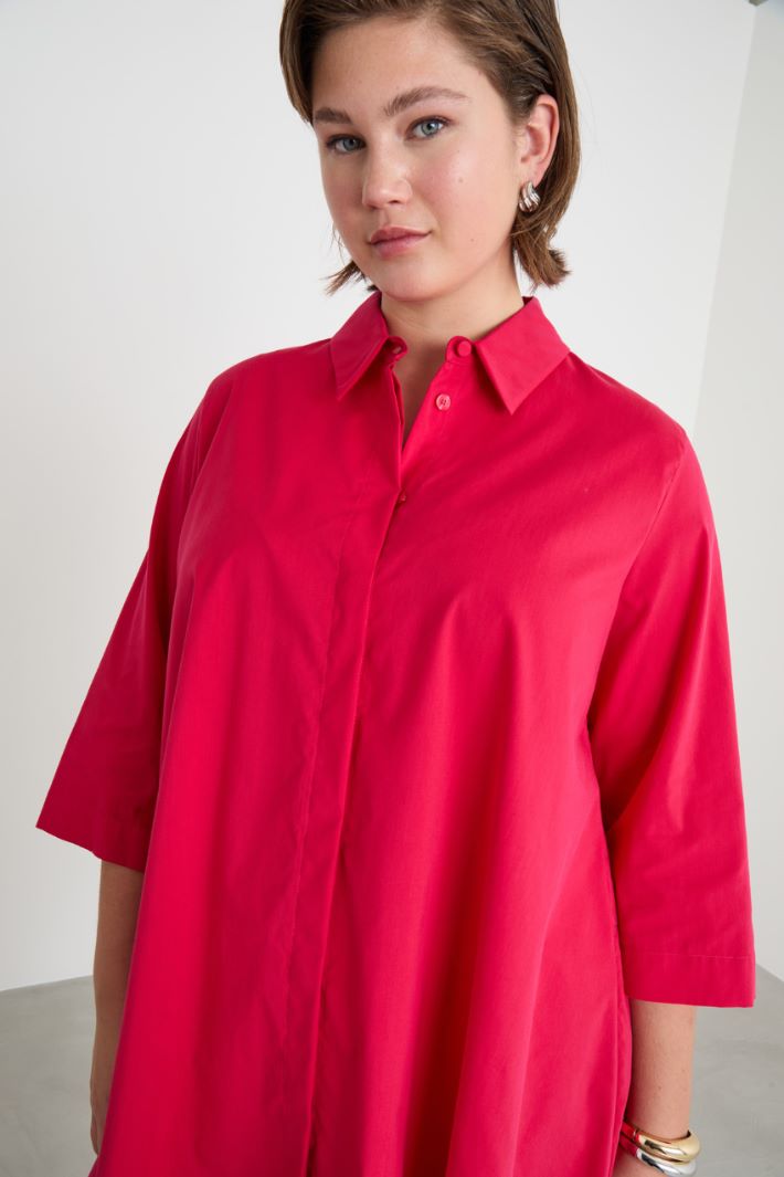 Casacca in popeline con balza sul retro Intrend - 3