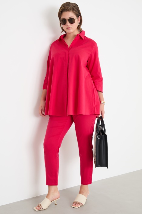 Flounce-back poplin blouse Intrend